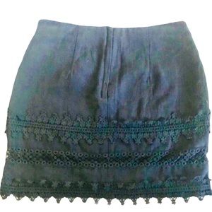 H&M Black Skirt Crochet lace layer mini pencil